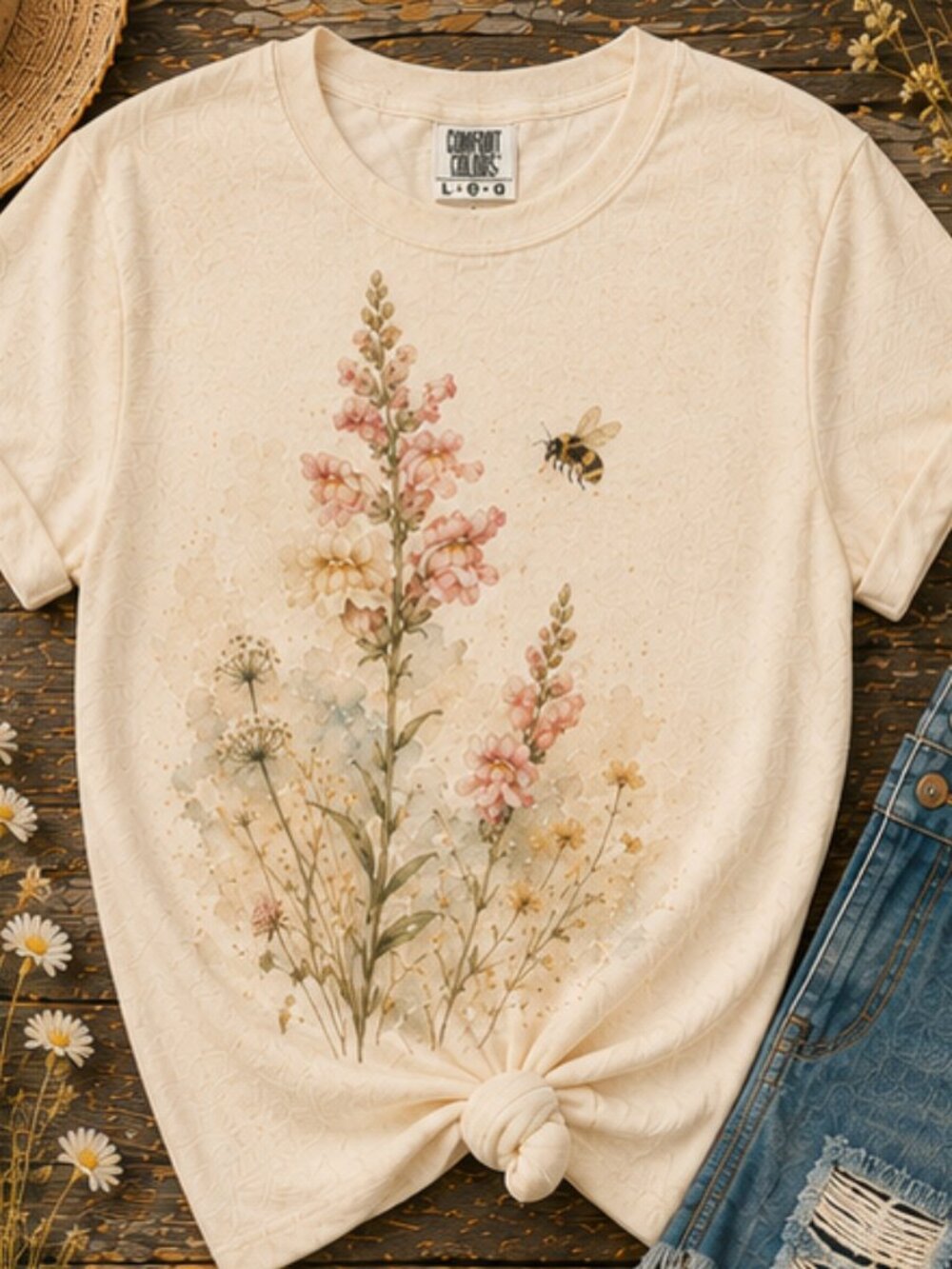 Vintage Snapdragon Watercolor Tee | Comfort Colors 1717